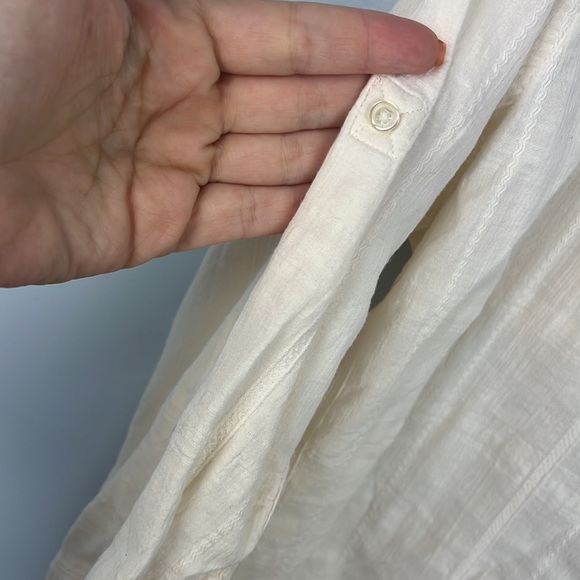 Bit & Bridle 3X plus size cotton women’s textured button down shirt - Picture 6 of 8